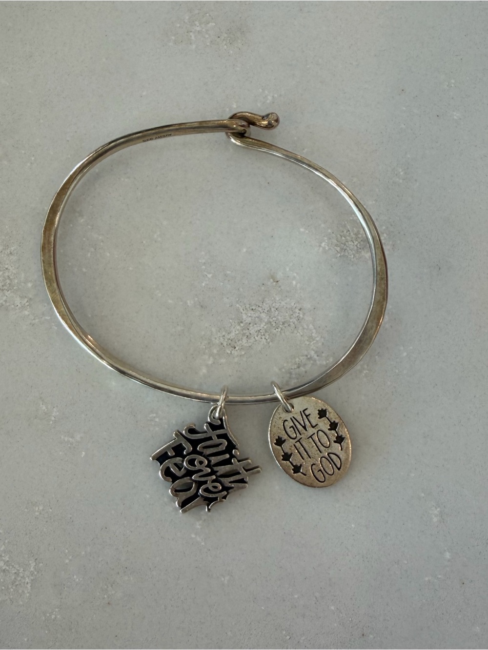 James Avery give it to god and faith over fear charm bracelet